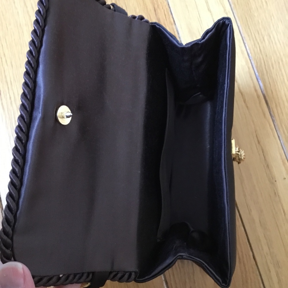 Vintage 50’s-60’s Walborg Brown Satin Bag - Picture 7 of 11